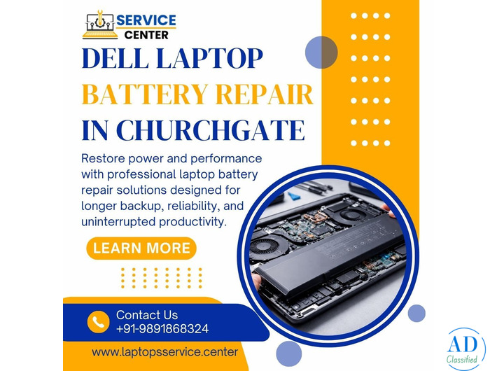 Dell Laptop Battery Repair in Churchgate with Doorstep Support