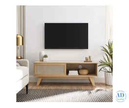Scandi TV Stand with Mesh Design