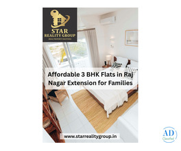 Affordable 3 BHK Flats in Raj Nagar Extension for Families.