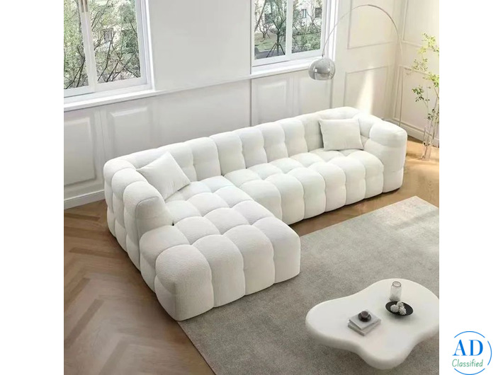 Boucle Upholstered Luxurious Sofa