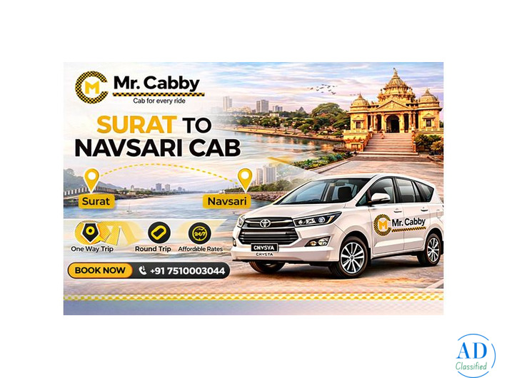Book Your Comfortable Surat To Navsari Cab Ride Today Easily