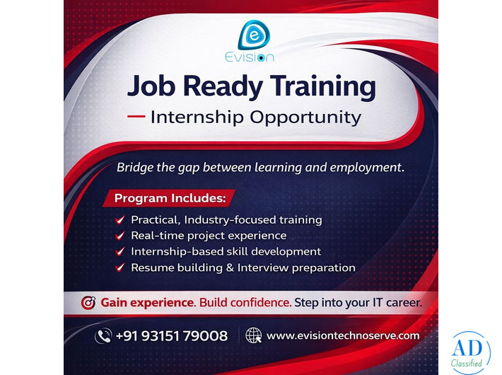 Job Ready Skill Internship Job Program - Evision Technoserve