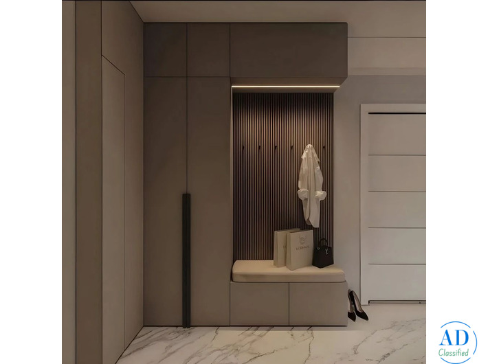 LuxeEntry Taupe Hallway Wardrobe