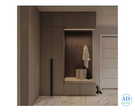 LuxeEntry Taupe Hallway Wardrobe