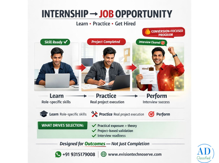 Internship with Job Opportunity - Start Building Skills - EvisionTechnoserve