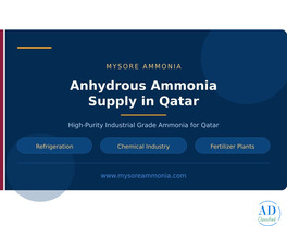 Reliable Ammonia Supplier for Qatar Industry – Call Now