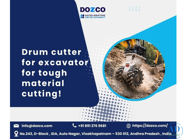 High-Performance Drum Cutter for Excavator Applications