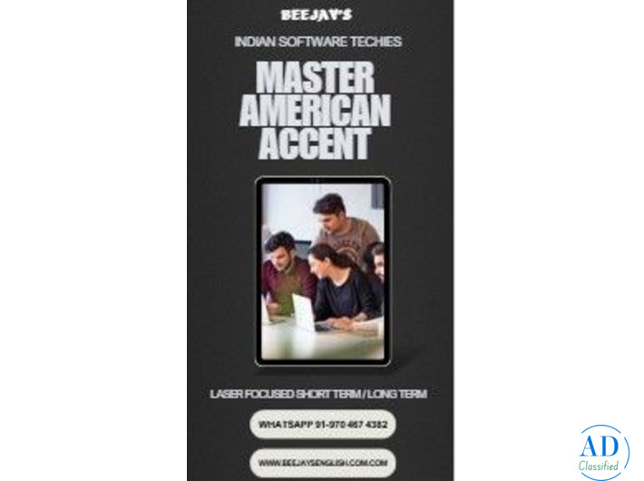 Beejay,s American Accent MasterClassfor S/W Professionals and AI StartupEntrepreneurs