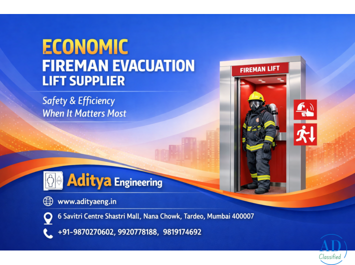 Premium Economic Fireman Evacuation Lifts - Aditya Engineering