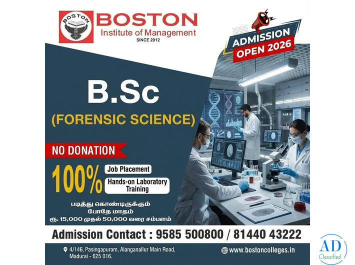 Best   Forensic Science Course in Madurai | Boston College – Premium Education for Future Experts