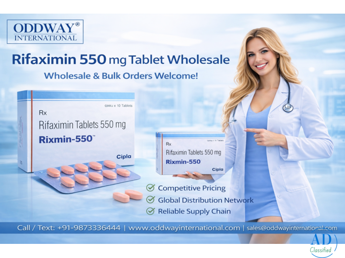 Buy Rifaximin 550 mg Tablet Online UK | Wholesale Antibiotic Supplier