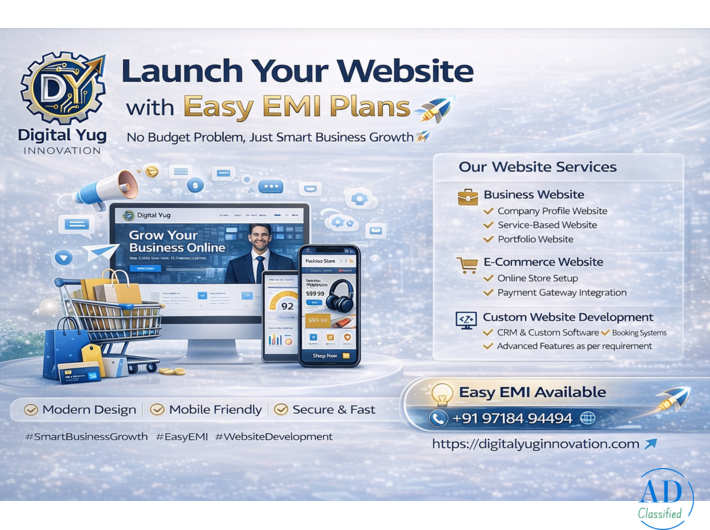 Launch Your Website with Easy EMI Plans – No Budget Problem
