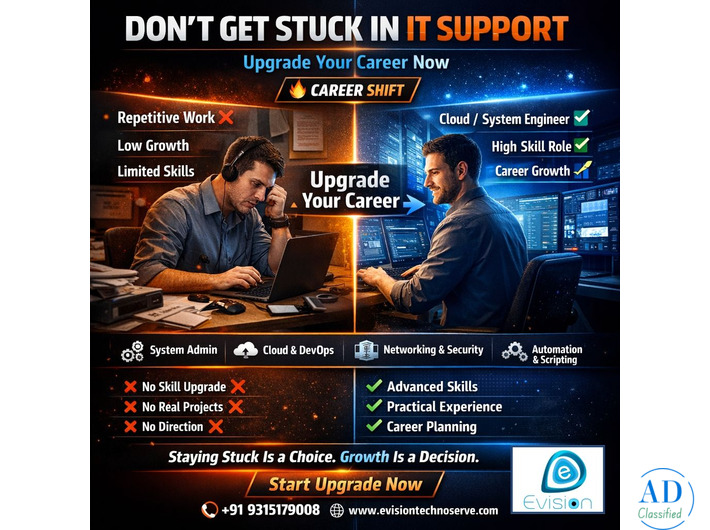 Don’t Get Stuck in IT Support – Upgrade Your Career Now - EvisionTechnoserve