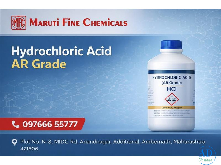 Why choose Hydrochloric Acid AR grade for testing?