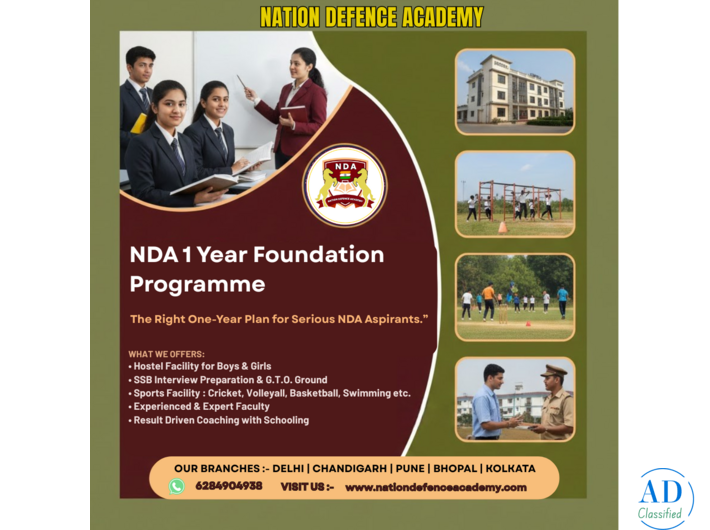 Nda 1 Year Foundation Programme in Pune