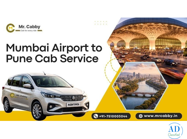 Mumbai Airport to Pune Cab Service - 24/7 Airport Taxi by Mr. Cabby