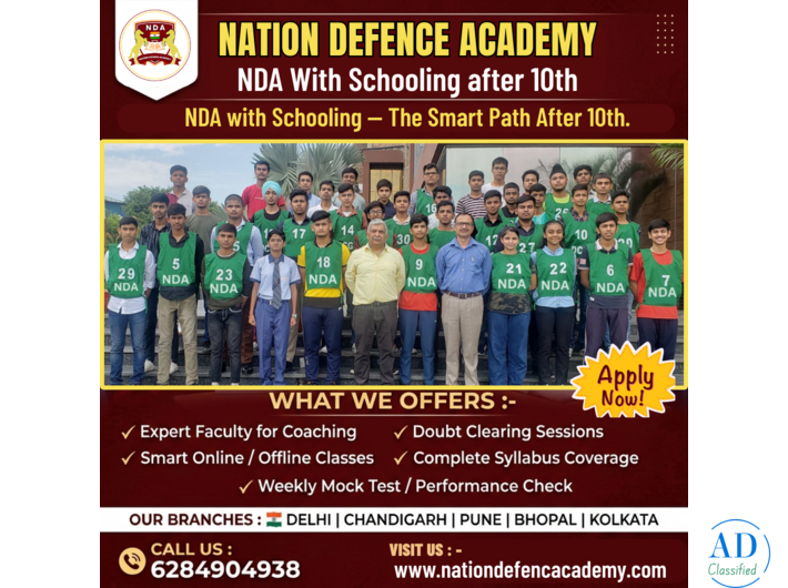 Nda With Schooling After 10Th In Pune