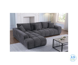 Luxury Oversized L-Shaped Chenille Chaise Lounge Sectional Sofa