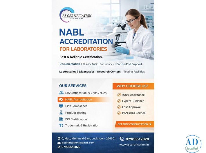 NABL accreditation for laboratories