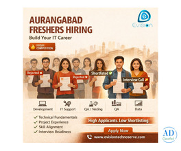 Aurangabad Freshers Hiring - High applicants - Low shortlisting - Evision Technoserve