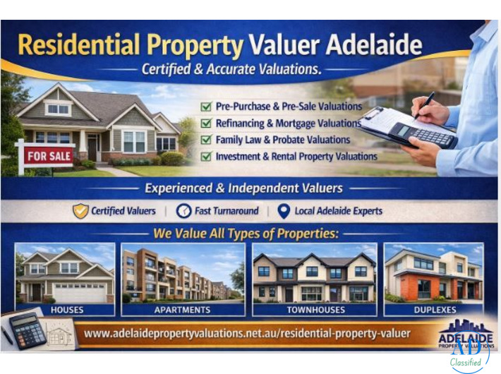 Residential Property Valuer in Adelaide – Accurate & Certified Valuations