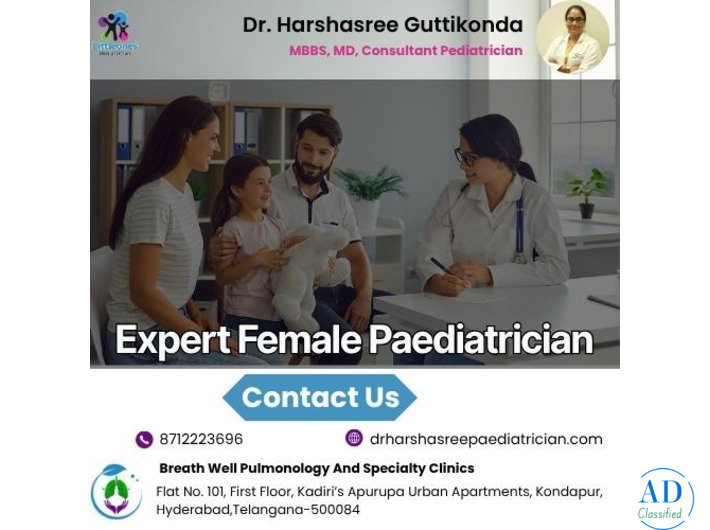 Female Paediatrician Kondapur Hyderabad | Dr Harshasree Paediatrician
