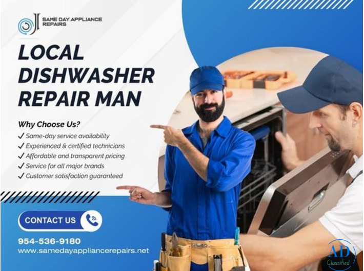 Trusted Local Dishwasher Repair Man Near You – Same Day Service