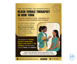 Black Female Therapist in New York – Compassionate & Culturally Aware Support