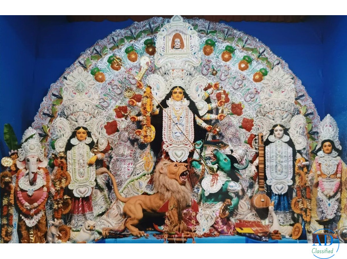 Fiberglass Bengali Maa Durga Idol for Sale