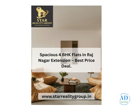 Spacious 4 BHK Flats in Raj Nagar Extension – Best Price Deal.