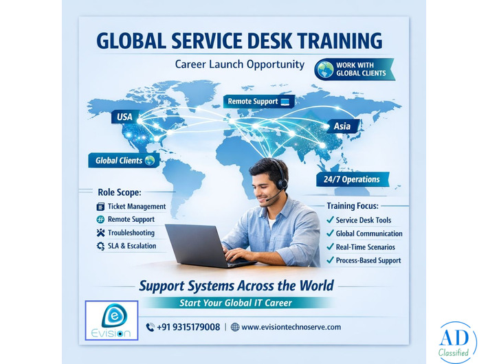 Global Service Desk Training - Handle Real-Time Issues - Evision Technoserve