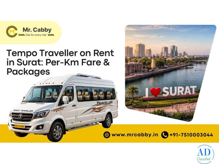 Book Tempo Traveller on Rent in Surat @ Rs. 25/km - Mr. Cabby