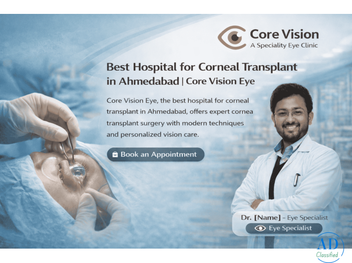 Complete Eye Care Solutions at Hospital for Corneal Transplant in Ahmedabad