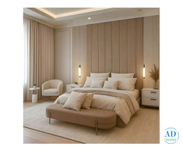 Beige Extended Panel Bed