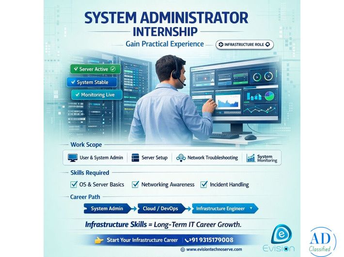 System Administrator Internship Training Program - Evision Technoserve