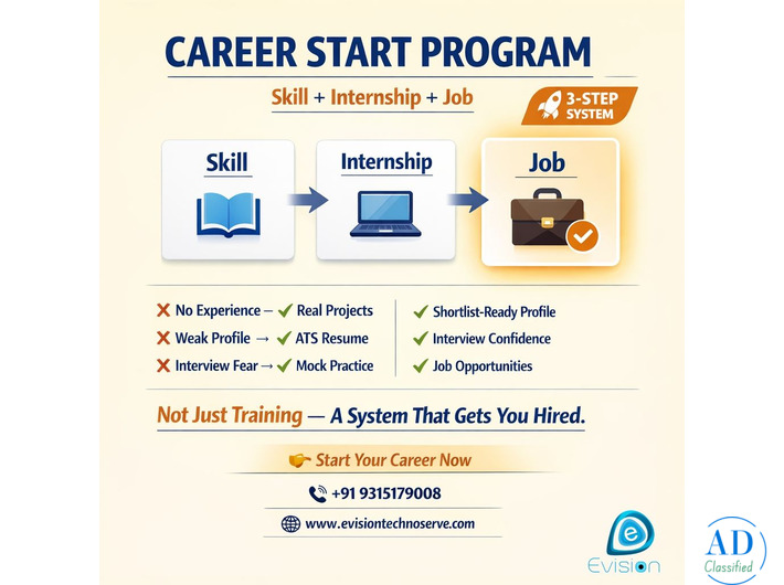 Career Start Program - Skill Internship Job - Evision Technoserve