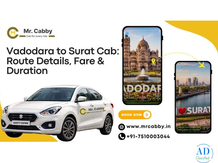 Book Vadodara to Surat Cab | Vadodara to Surat taxi service - Mr. Cabby