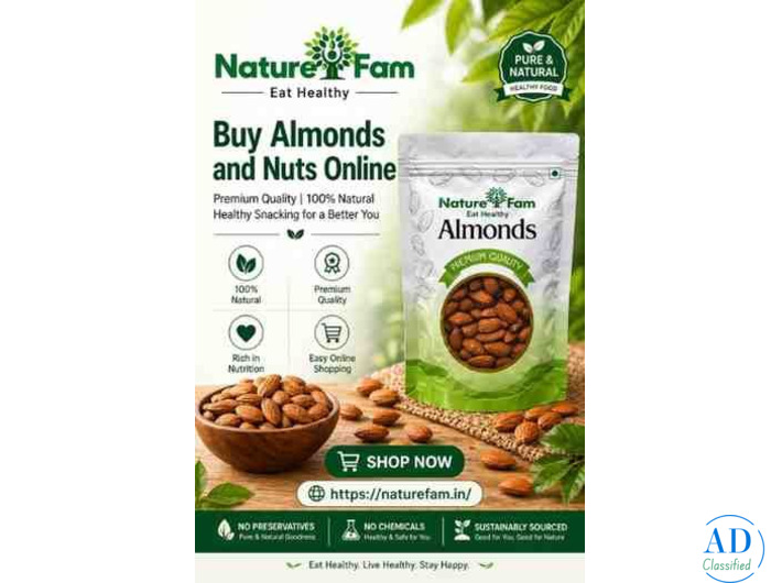 Buy Almond Nuts Online from Naturefam – Fresh, Crunchy & Premium Quality