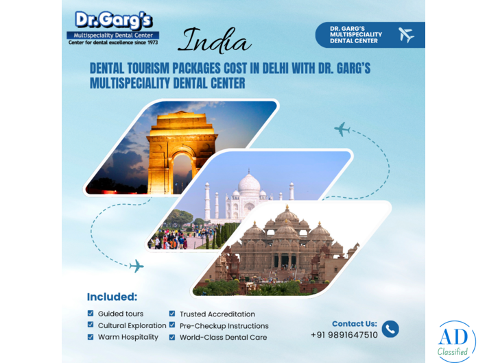 Dental Tourism Packages Cost in Delhi with Dr. Garg’s Multispeciality Dental Center
