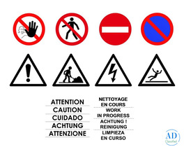 Shop   PVC Road Traffic Sign | Clear Warning | road sign | EnrgTech