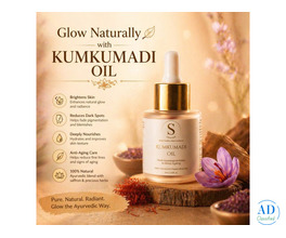 Glow Naturally with Kumkumadi Oil.