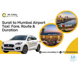 Book Surat to Mumbai Airport Taxi Service @ Rs. 12/Km - Mr. Cabby