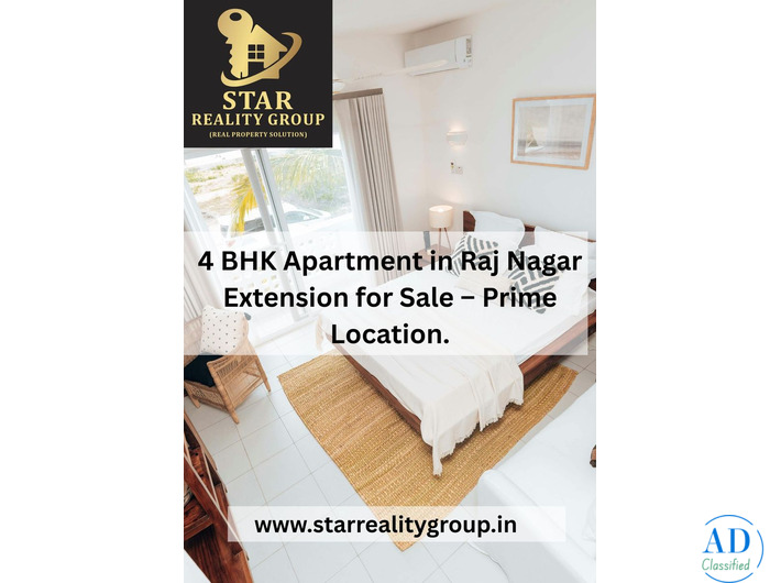 4 BHK Apartment in Raj Nagar Extension for Sale – Prime Location.