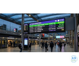Transform Your Transit Hub with Stream Purples Smart Digital Signage!