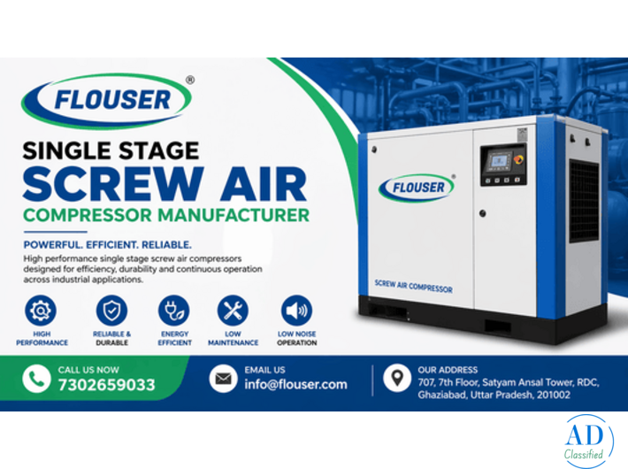 Single Stage Screw Air Compressor Manufacturer
