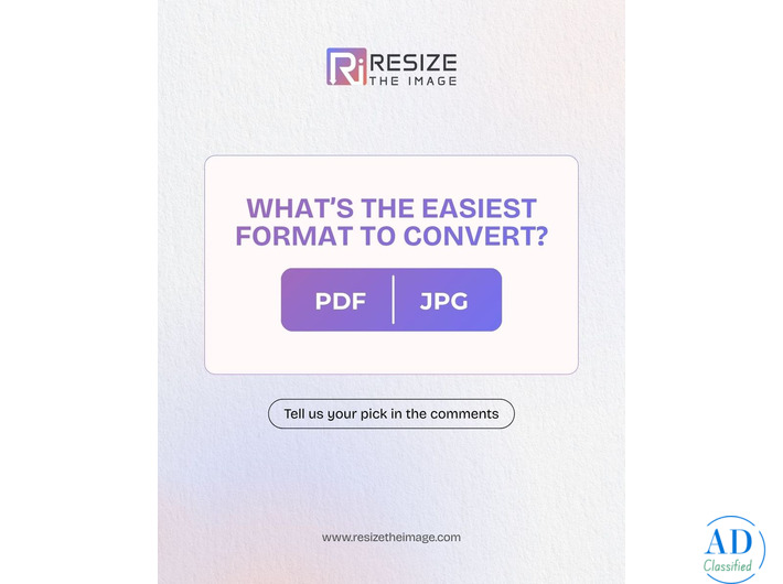 PDF or JPG: Choose with Resize The Image Tool