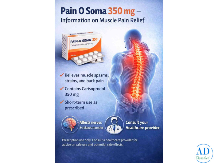 Buy Pain O Soma 350 mg Online – Fast Relief from Muscle Pain