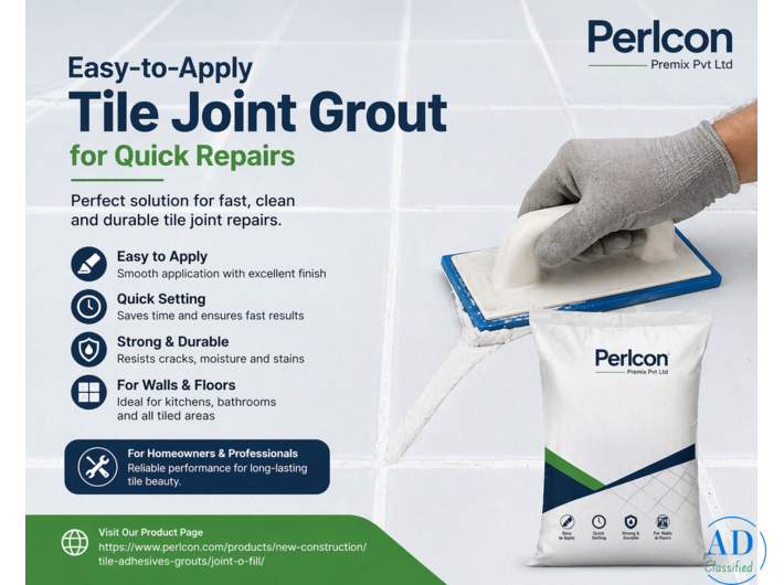 Easy-to-Apply Tile Joint Grout for Quick Repairs