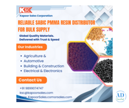 Kapoor Sales Reliable SABIC PMMA Resin Distributor for Bulk Supply