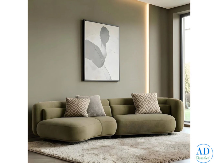 Modern Minimalist Curved Sofa